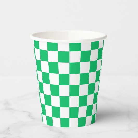 Classic green checkered  紙コップ (左)
