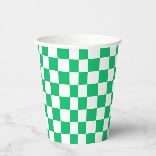 Classic green checkered  紙コップ (右)