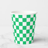 Classic green checkered  紙コップ (正面)