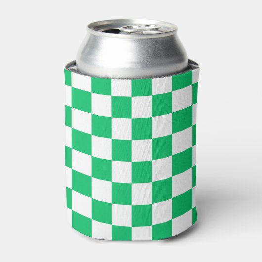 Classic green checkered  缶クーラー (缶正面)