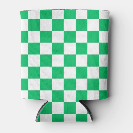 Classic green checkered  缶クーラー (正面)