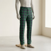 Classic Green Checkered Polyester Poplin Fabric ファブリック