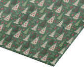 Classic Green Christmas Tree Pattern Holiday カッティングボード (角)
