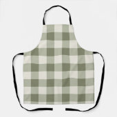 Classic Green Farmhouse Gingham Style エプロン (正面)