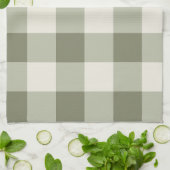 Classic Green Farmhouse Gingham Style キッチンタオル (折り畳み)