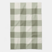 Classic Green Farmhouse Gingham Style キッチンタオル (縦)