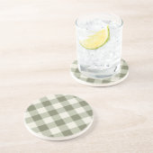 Classic Green Farmhouse Gingham Style コースター (側面)
