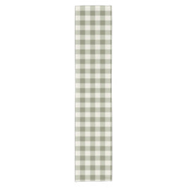 Classic Green Farmhouse Gingham Style ショートテーブルランナー