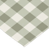 Classic Green Farmhouse Gingham Style ショートテーブルランナー (コーナー)