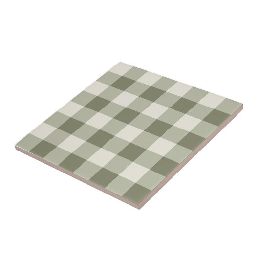 Classic Green Farmhouse Gingham Style タイル (側面)