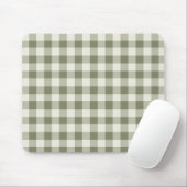 Classic Green Farmhouse Gingham Style マウスパッド (マウス)