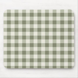 Classic Green Farmhouse Gingham Style マウスパッド