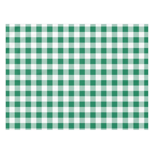 Classic Green Gingham Seamless Pattern テーブルクロス (正面(横))