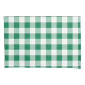 Classic Green Gingham Seamless Pattern 枕カバー (正面)