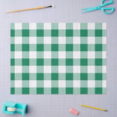 Classic Green Gingham Seamless Pattern 薄葉紙 (クラフト)