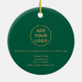 Classic Green & Gold Logo Ornament セラミックオーナメント (裏面)