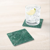 Classic Green Marble Drink Coasters スクエアペーパーコースター (インサイチュ)