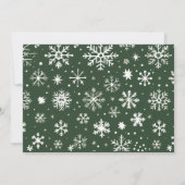 Classic Green Merry & Bright Bold Snowflake Photo シーズンカード (裏面)