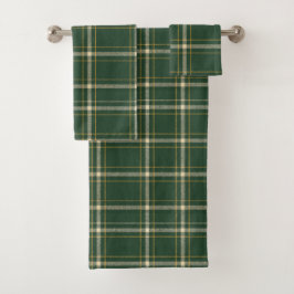 Classic Green Plaid Christmas バスタオルセット