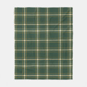 Classic Green Plaid Christmas フリースブランケット (正面)