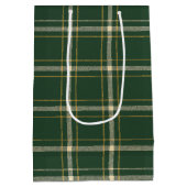 Classic Green Plaid Christmas ミディアムペーパーバッグ (裏面)