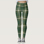Classic Green Plaid Christmas レギンス (正面)