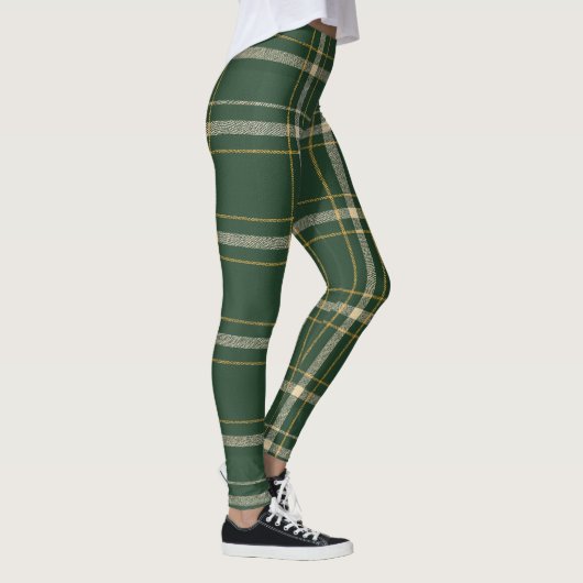 Classic Green Plaid Christmas レギンス (右)