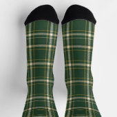 Classic Green Plaid Holiday ソックス (上部)