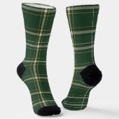 Classic Green Plaid Holiday ソックス (傾斜あり)