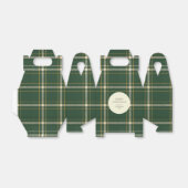 Classic Green Plaid Holiday Cookie フェイバーボックス (折り畳みなし)