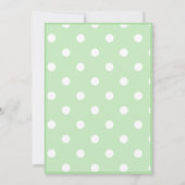 Classic Green Polka Dots Baby Shower 招待状 (裏面)