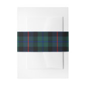 Classic Green & Red Tartan Christmas 招待状ベリーバンド (正面例)
