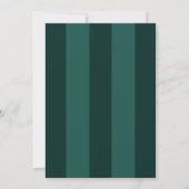 Classic green stripe Christmas Invitation 招待状 (裏面)