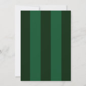 Classic green stripe Christmas Invitation 招待状 (裏面)