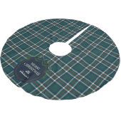 Classic Green Tartan Plaid Custom Tree Skirt ブラッシュドポリエステルツリースカート (アングル)