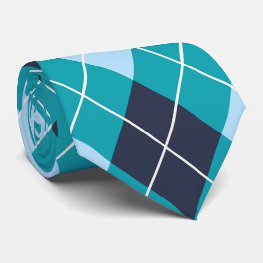 Classic Green White Black Pattern Neck Tie ネクタイ (ロール)