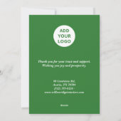 Classic Green & White Holiday Card シーズンカード (裏面)