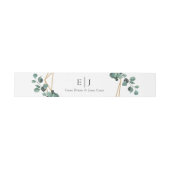 Classic Greenery Monogram Invitation Belly Band 招待状ベリーバンド (フラット)