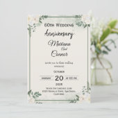 Classic Greenery Wedding Anniversary Invitations 招待状 (スタンド正面)