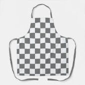 Classic grey checkerboard エプロン (正面)