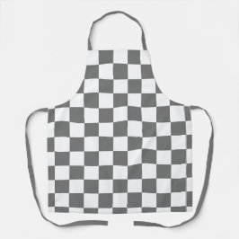 Classic grey checkerboard エプロン