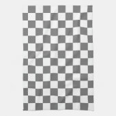 Classic grey checkerboard キッチンタオル (縦)