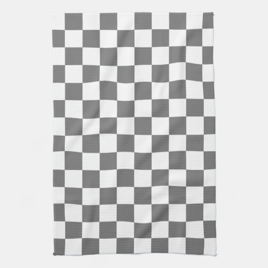Classic grey checkerboard キッチンタオル (縦)