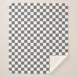 Classic Grey checkerboard  シェルパブランケット