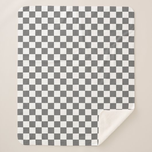 Classic Grey checkerboard  シェルパブランケット (正面)