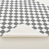 Classic Grey checkerboard  シェルパブランケット (3/4)