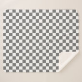 Classic Grey checkerboard  シェルパブランケット (正面(横))