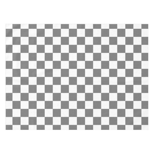 Classic grey checkerboard テーブルクロス (正面(横))