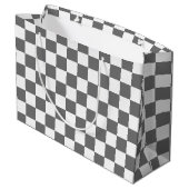 Classic grey checkerboard ラージペーパーバッグ (裏面アングル)
