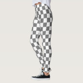 Classic grey checkerboard レギンス (左)